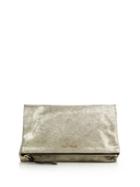 Jimmy Choo Shimmer Suede Fold-over Clutch