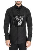 Dolce & Gabbana Sequin Front Tuxedo Button-down Shirt