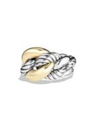 David Yurman Belmont Curb Link Sterling Silver & 18k Yellow Gold Ring