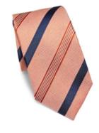 Isaia Textured Striped Silk Tie