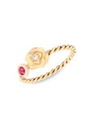 Piaget Rose Diamond, Pink Sapphire & 18k Rose Gold Ring