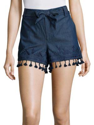 Parker Bow Chambray Embroidered Shorts