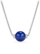 David Yurman Solari Diamond & Lapis Lazuli Pendant Necklace
