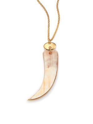 Nest Horn Tip Pendant Necklace