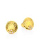 Gurhan Pointelle 22k Yellow Gold & Diamond Stud Earrings