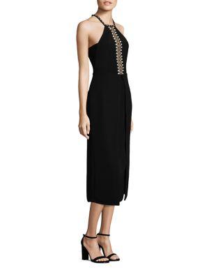 Yigal Azrouel Embroidered Halter Dress