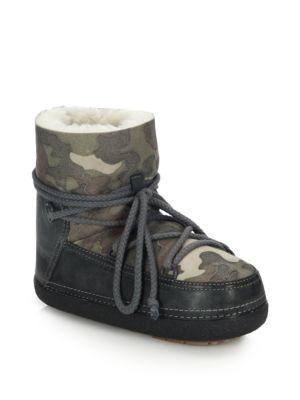 Ikkii Camouflage-print Shearling-lined Moon Boots