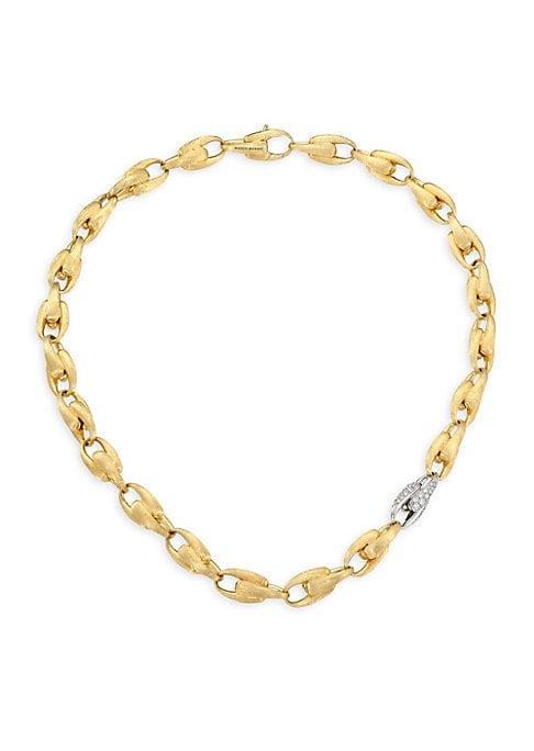 Marco Bicego Legami Diamond & 18k Yellow Gold Chain Necklace