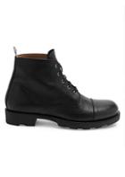 Thom Browne Pebbled Leather Cap Toe Derby Boots