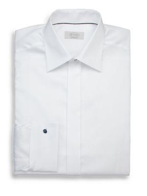 Eton Contemporary-fit Diamond Weave Formal Dress Shirt