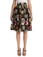 Dolce & Gabbana Heart-print Cotton Skirt