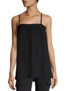 Vince Embroidered Silk Camisole