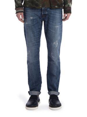 Valentino Light Washed Distressed Jeans