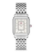 Michele Watches Deco Ii Mid Stainless Steel Diamond Watch