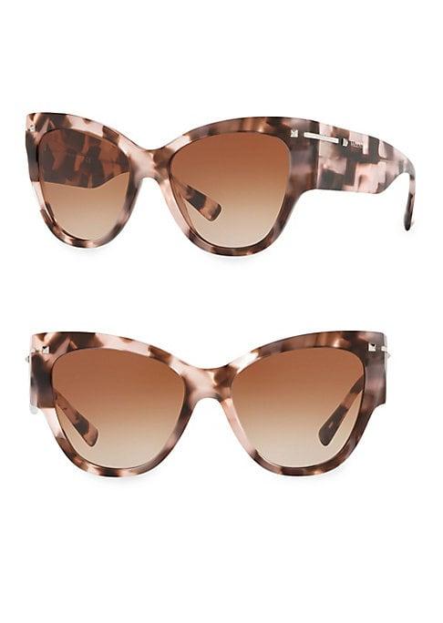 Valentino Garavani 55mm Tortoise Cat Eye Sunglasses