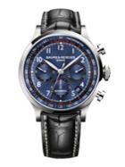 Baume & Mercier Capeland 10065 Stainless Steel & Alligator Strap Chronograph Watch