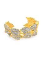 Kenneth Jay Lane 22k Goldplated Leaves Cuff Bracelet