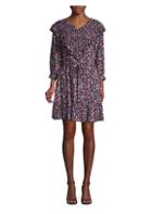 Rebecca Taylor Cotton Ruffled Floral Dress