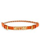 Moschino Logo Chain Faux Leather Belt