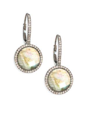 Nina Gilin Diamond & Labradorite Drop Earrings