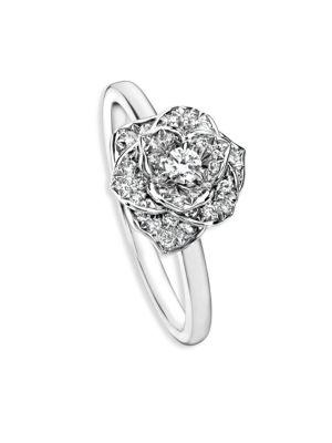 Piaget Rose Diamond & 18k White Gold Ring