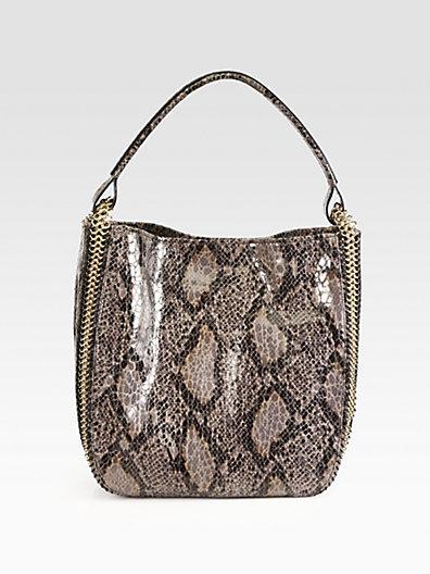 Stella Mccartney Faux Python Bucket Bag