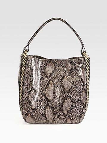 Stella Mccartney Faux Python Bucket Bag