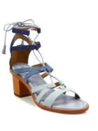 Frye Brielle Colorblock Denim Gladiator Sandals