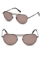 Zegna Shiny 54mm Aviator Sunglasses