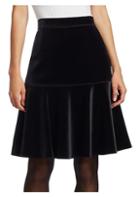 Akris Punto A-line Velvet Skirt