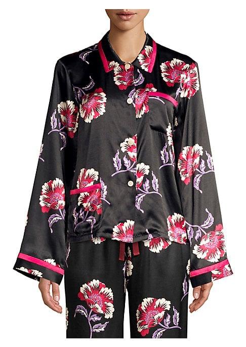 Morgan Lane Ruthie Floral Silk Pajama Top