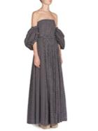 Loewe Off-the-shoulder Polka Dot Cotton Gown