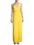 Diane Von Furstenberg Sleeveless Asymmetrical Side Silk Dress