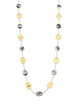 Marco Bicego Lunaria Black Mother-of-pearl & 18k Yellow Gold Long Necklace/36