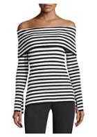 Milly Off-the-shoulder Stripe Top