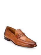 Saks Fifth Avenue Collection Tobacco Tri-media Penny Loafer