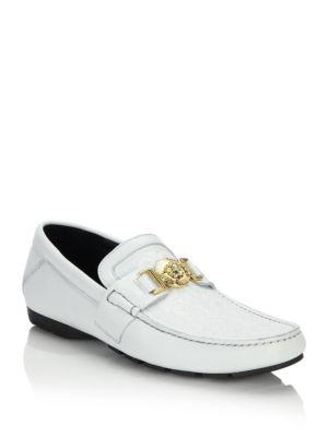 Versace Vanitas Stitched Leather Loafers