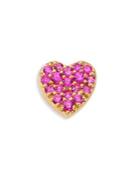 Loquet Heart Pink Sapphire & 18k Yellow Gold Charm