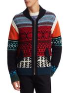 Burberry Carnell Mixed-knit Zip Cardigan