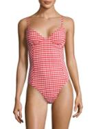 Tory Burch One-piece Gingham Swimsuit