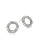Michael Kors Brilliance Pave Crystal Stud Earrings/silvertone