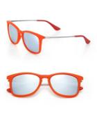 Ray-ban Junior Injected Mirrored Square Sunglasses