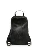 Prada Fur-trim Nylon Backpack