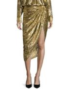Michael Kors Collection Metallic Silk Sarong Skirt
