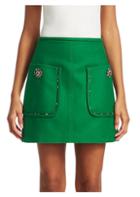 No. 21 Jewelled A-line Mini Skirt
