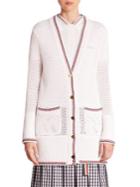 Thom Browne Cotton Open Knit Cardigan