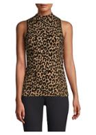 Milly Leopard High Neck Top