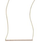 Zoe Chicco Diamond & 14k Yellow Gold Long Horizontal Bar Necklace