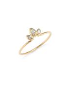 Zoe Chicco Graduated Marquise Diamond & 14k Yellow Gold Ring
