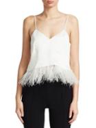 Cinq A Sept Narcissa Silk Feather Tank